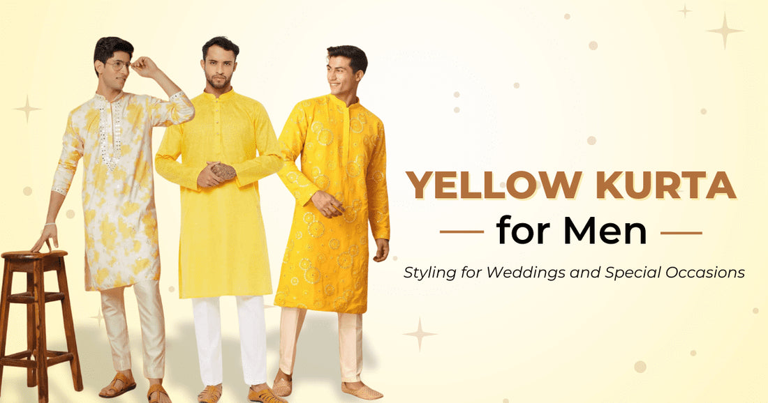 Yellow Kurta for Men for weddings and special occasions