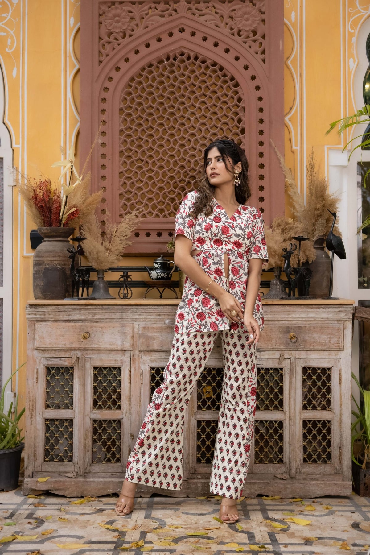 KETRI COTTON FLORAL PRINTED CO-ORD SET