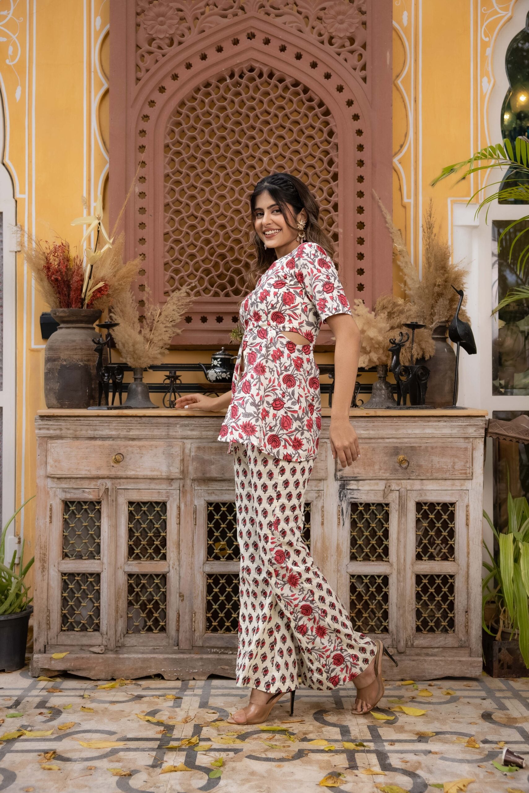 KETRI COTTON FLORAL PRINTED CO-ORD SET