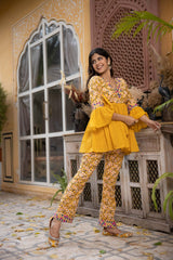 FARIA YELLOW COTTON CO-ORD SET