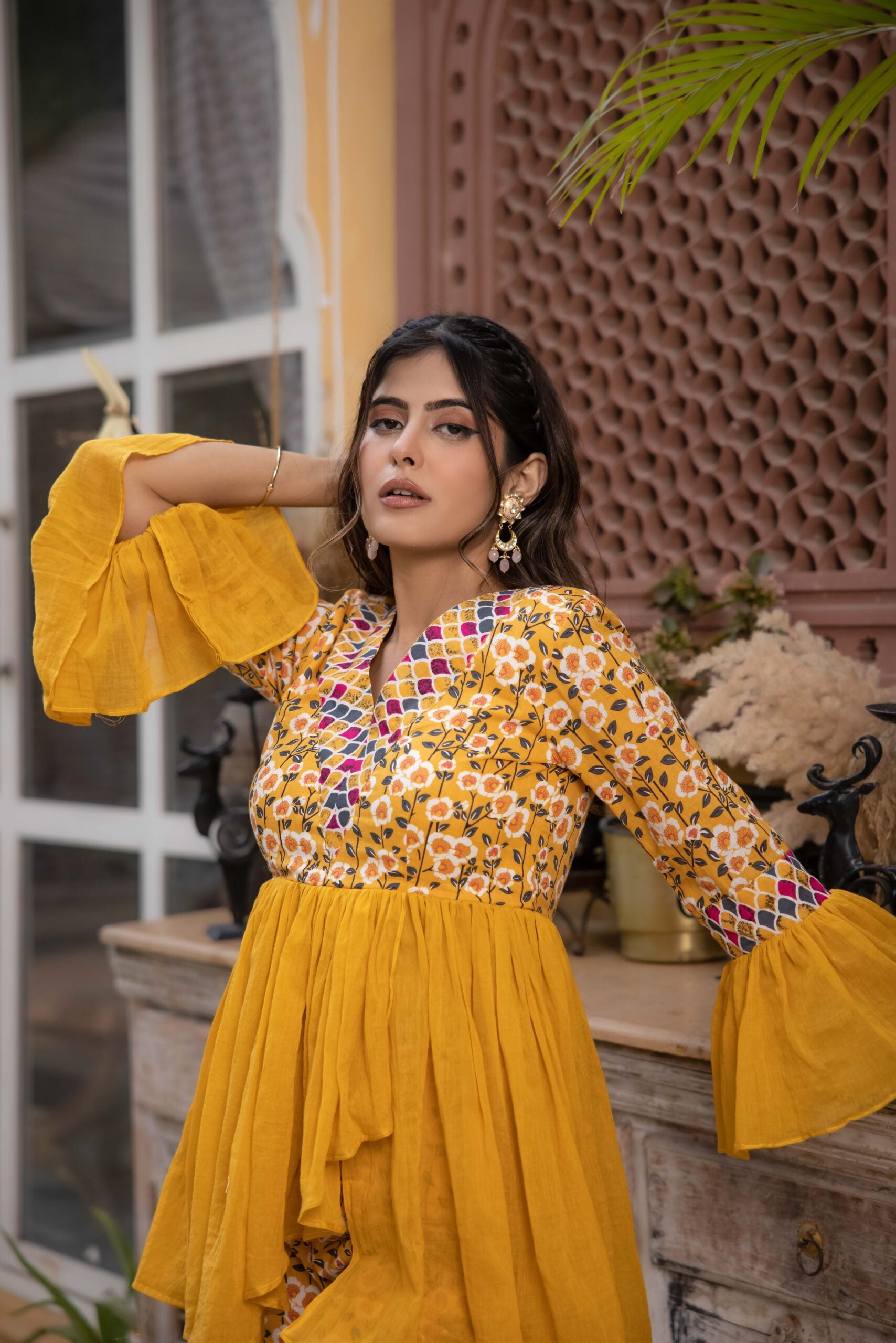 FARIA YELLOW COTTON CO-ORD SET