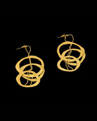 Gold-Plated Entangled Earrings