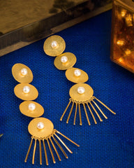 Gold-Plated Cluster Earrings