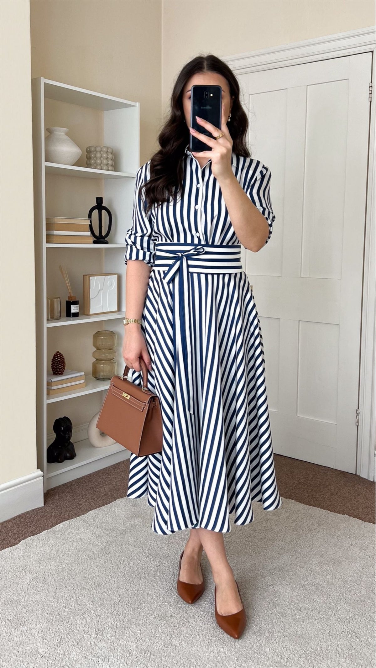 Striped Print  top and skirt  co-ord set