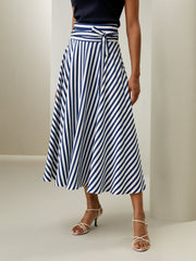 Striped Print  top and skirt  co-ord set