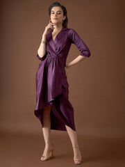 Shirt Dress with front Drape