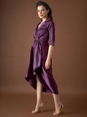 Shirt Dress with front Drape