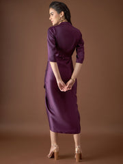 Shirt Dress with front Drape