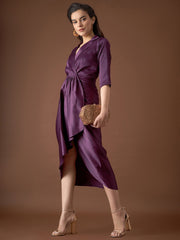 Shirt Dress with front Drape