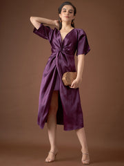 Front Twist Kaftan Dress