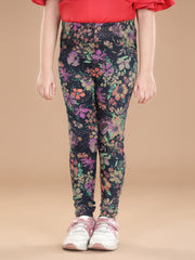 Girls Cotton Floral Printed Jegging