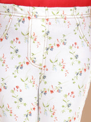 Girls Cotton Floral Printed Jegging