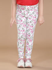 Girls Cotton Floral Printed Jegging