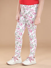 Girls Cotton Floral Printed Jegging