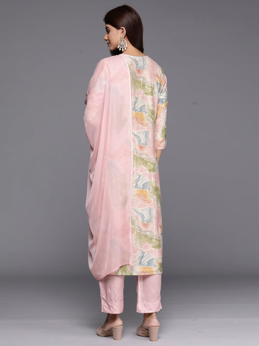 Indo Era Multi Embroidered Straight Kurta Trousers With Dupatta set