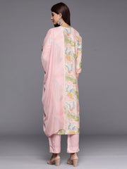 Indo Era Multi Embroidered Straight Kurta Trousers With Dupatta set