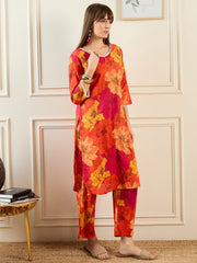 Indo Era Multi Printed Straight Kurta Trousers set