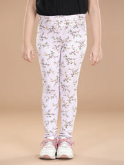 Girls Cotton Floral Printed Jegging