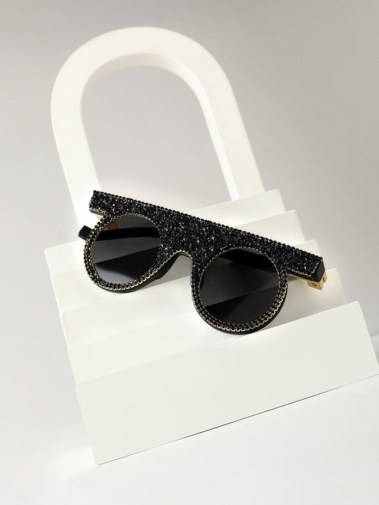 Jetsetter Black Round Sunglasses