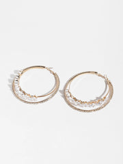 SOHI - Silver Plated Designer Stone Casual Hoop Earring For Women