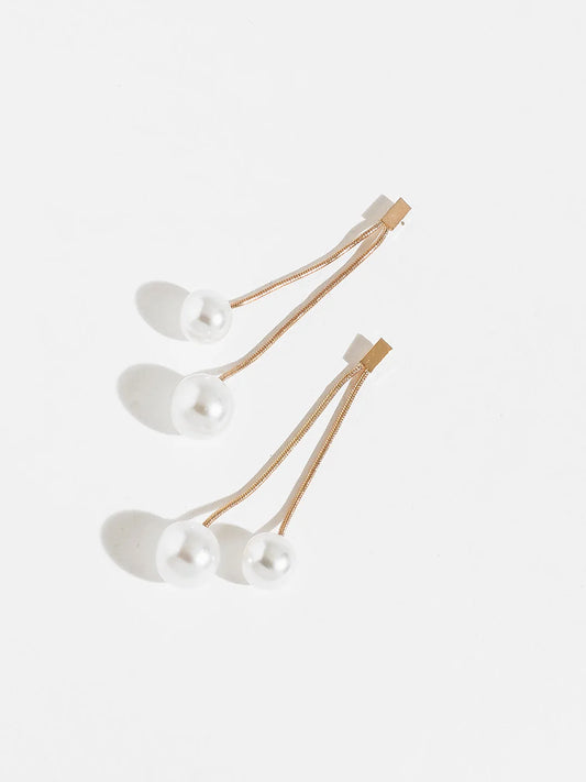 Gold Plated Pearls Party Drop Earring