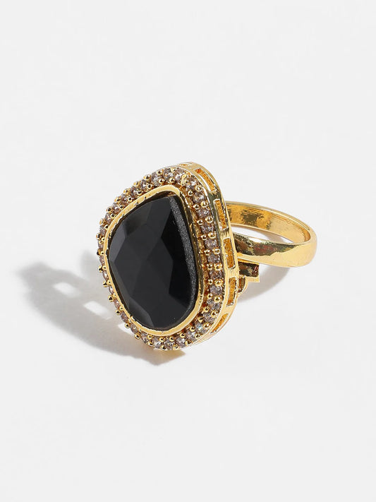 Gold Plated Designer Stone Ring