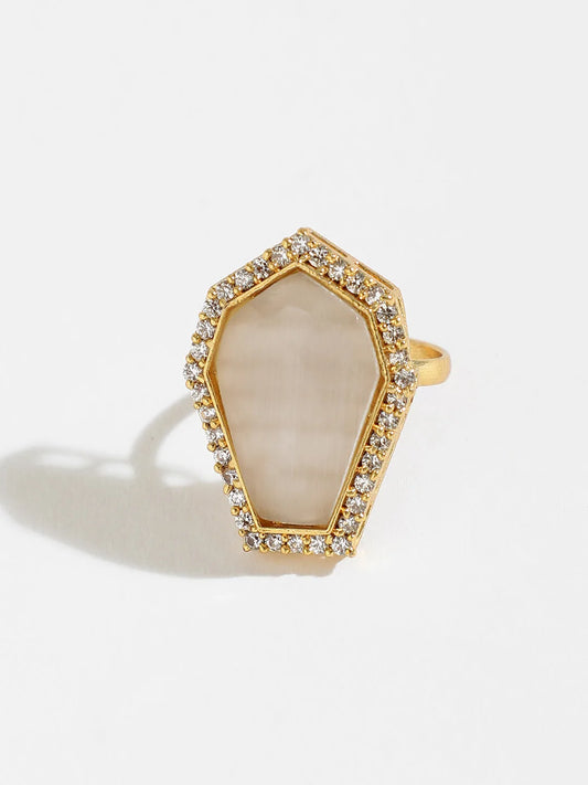 Gold Plated Designer Stone Ring