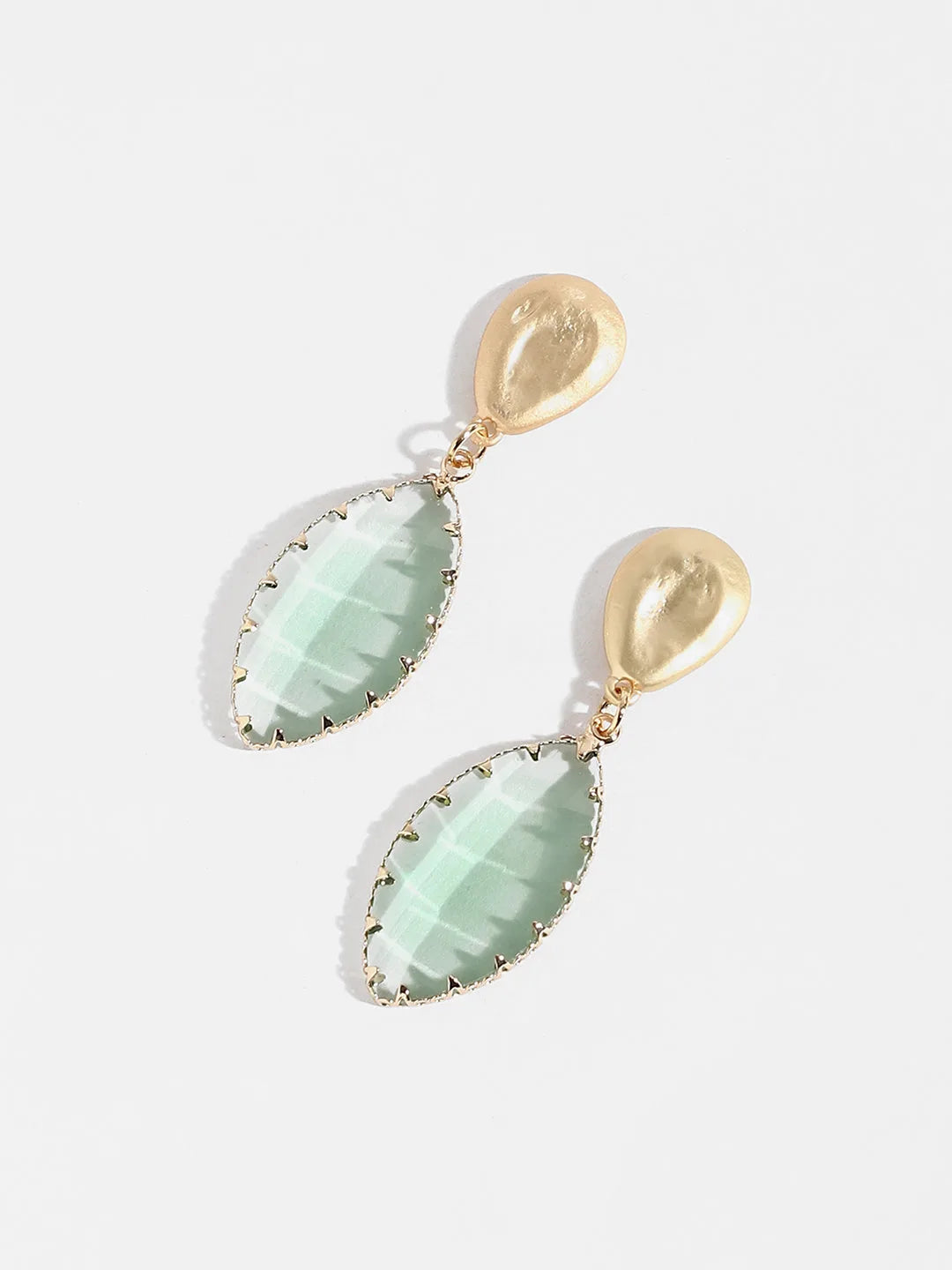 Gold Plated Party Designer Stone Drop Earring