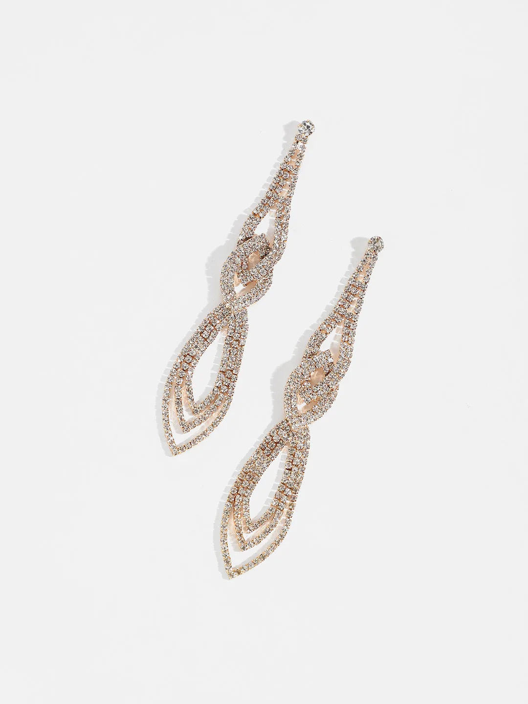 Gold Plated Party Designer Stone Drop Earring