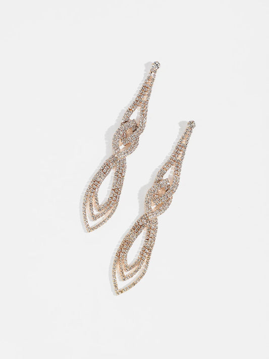 Gold Plated Party Designer Stone Drop Earring