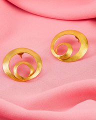 Gold-Plated Infinity Studs