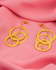 Gold-Plated Entangled Earrings