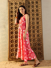 Overlap Front open Maxi Dress