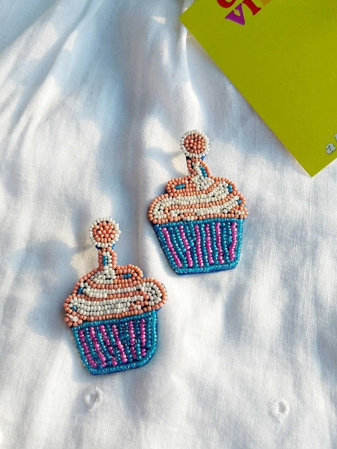 Wanna Cupcake Multicolour Beaded Earrings