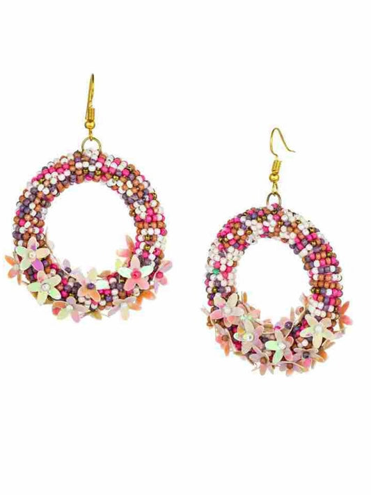 Lolita Pink Beaded Earrings