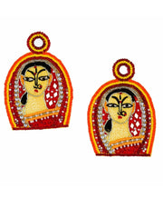 Jamini Orange Beaded Earrings