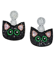 Billo Rani Black Beaded Earrings