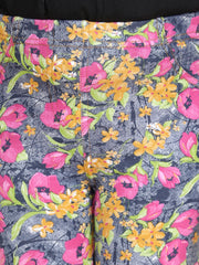 Girls Cotton Floral Printed Jegging