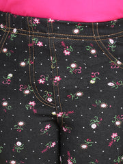 Girls Cotton Floral Printed Jegging