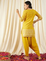 Short Kurta with Low Crotch Dhoti