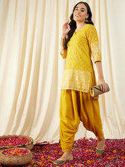 Short Kurta with Low Crotch Dhoti