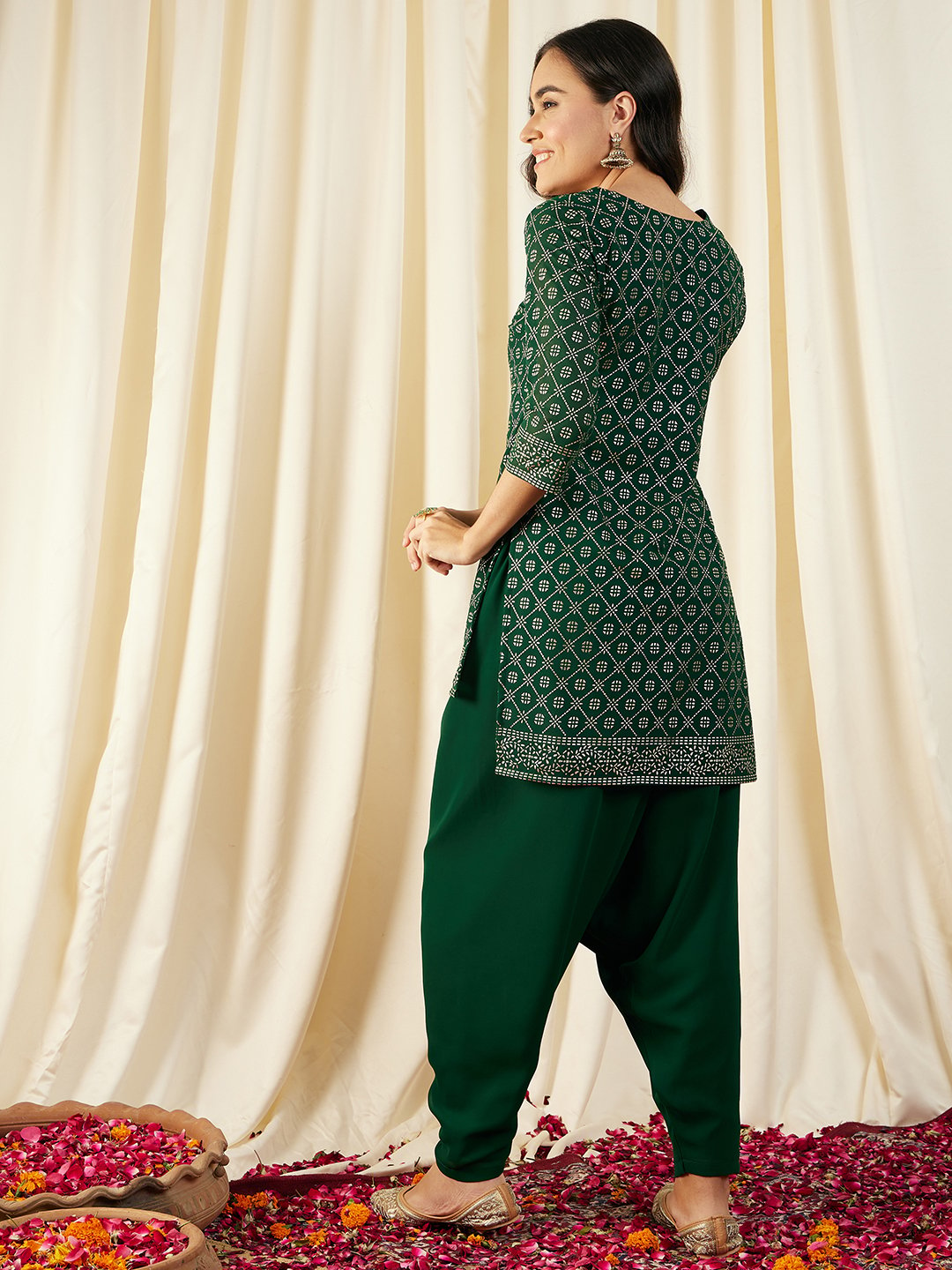 Short Kurta with Low Crotch Dhoti