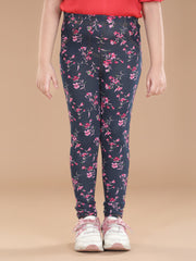 Girls Cotton Floral Printed Jegging