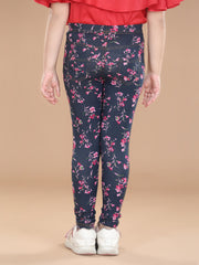 Girls Cotton Floral Printed Jegging