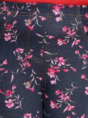 Girls Cotton Floral Printed Jegging