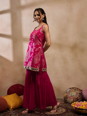 Kurta With Sharara in Pink Color