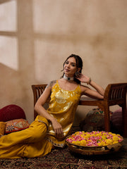 Kurta With Sharara in Yellow Color