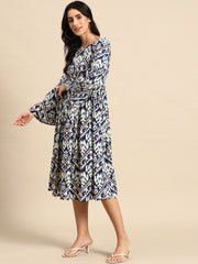 Midi Dress with bell sleeve