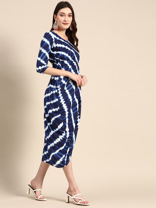 Overlap Midi Dress