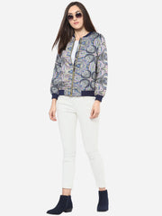 Women's Printed Bomber Jacket